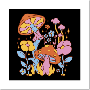 Hippie Mushroom Posters and Art